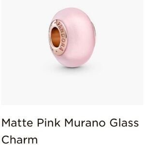 Pandora pink murano glass charms.